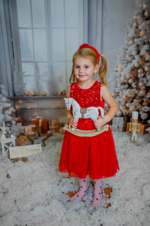 Bílo-zlatá vánoční scéna