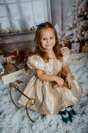 Bílo-zlatá vánoční scéna