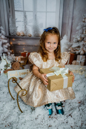 Bílo-zlatá vánoční scéna